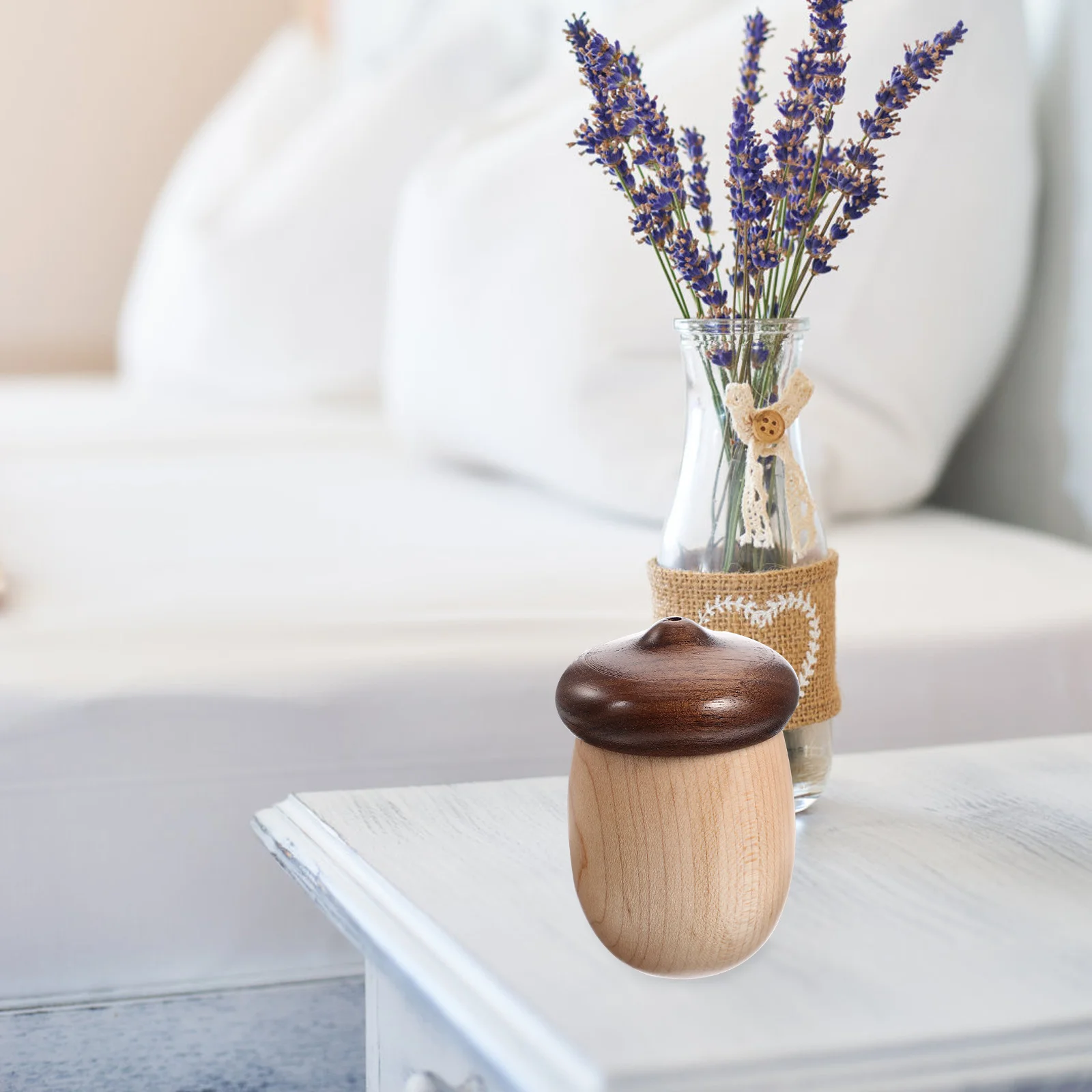 

Cotton Swab Holder Premium Wooden Desktop Toothpick Dispenser For Home Hotel Bathroom Reusable Pegwood Container Household