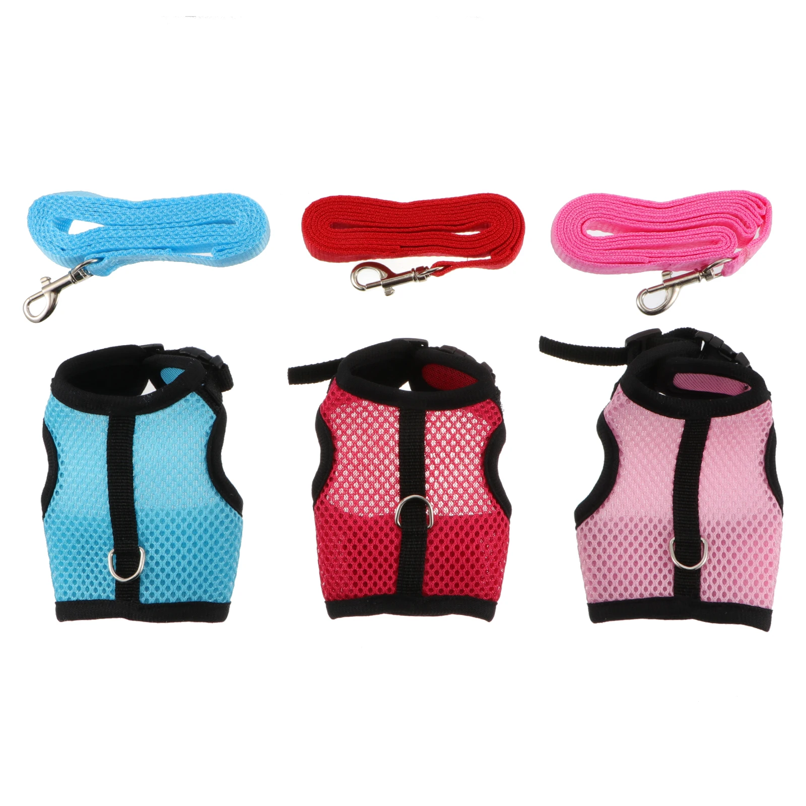 

Pet Harness Leash Rabbit Vest Soft Breathable Wear Resistant for Small Animal Walking Party Supplies Rabbit Harness Leash