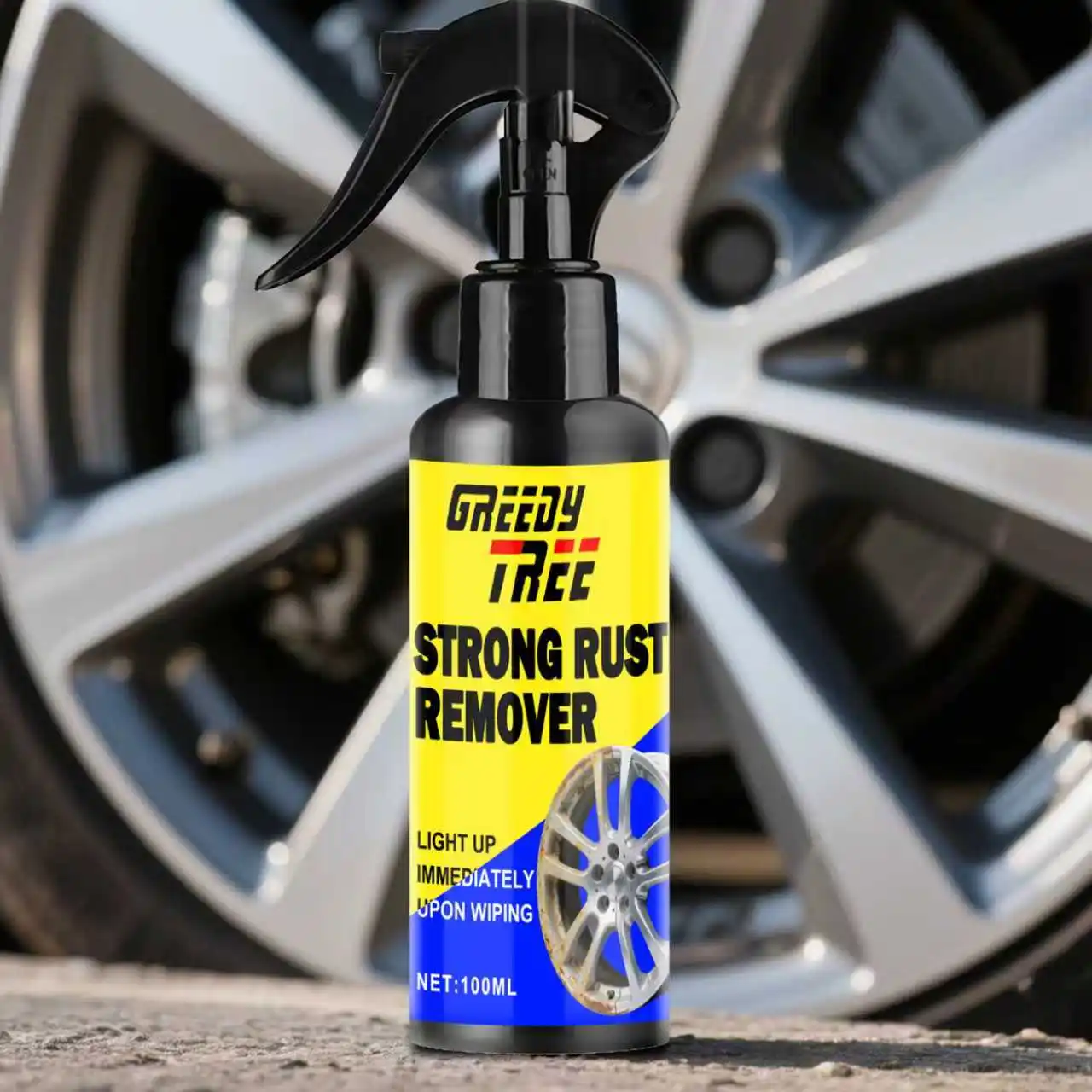 Powerful Car Wheel Cleaner | Stain Removal and Polishing, Iron Powder Rust Remover, Aluminum Alloy Restoration, Metal Quick