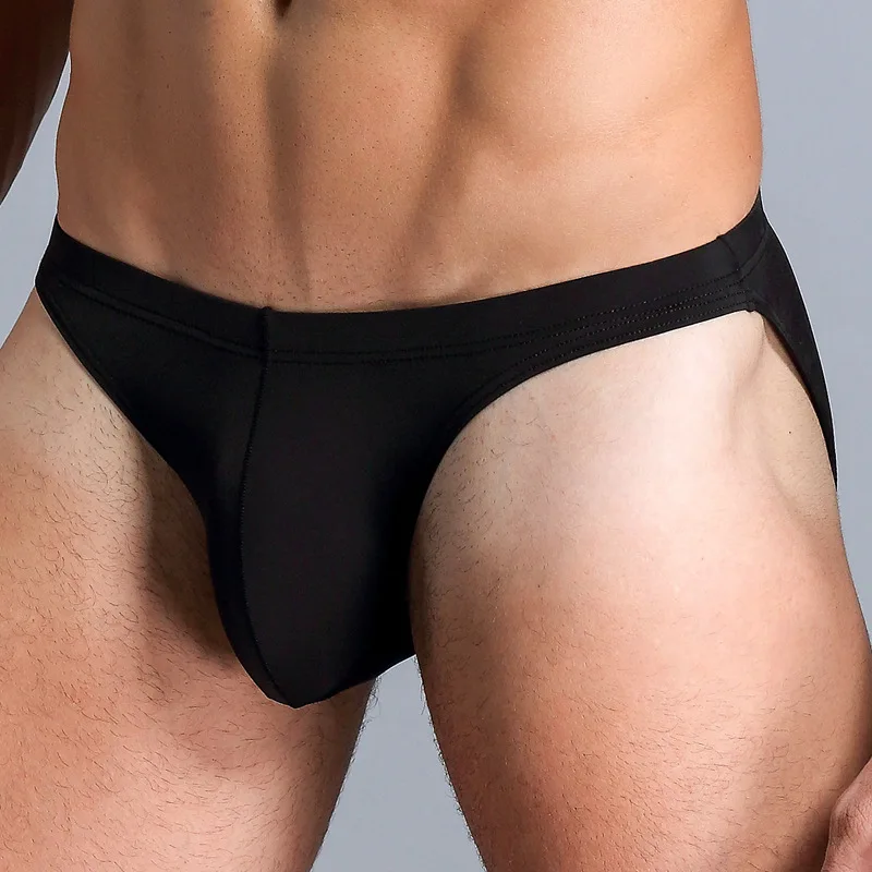 

Brief Men's Breathable Low waist U convex Solid Color Briefs Underpants High quality Polyamid and Elastine Blend