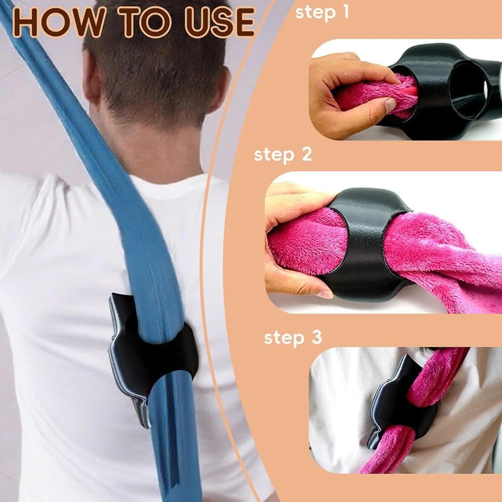 

Back Massager Tool with Hand Grip Trigger Point Handheld Portable Massager Rod Back Scratcher for Adults Men Dad Mom Gifts