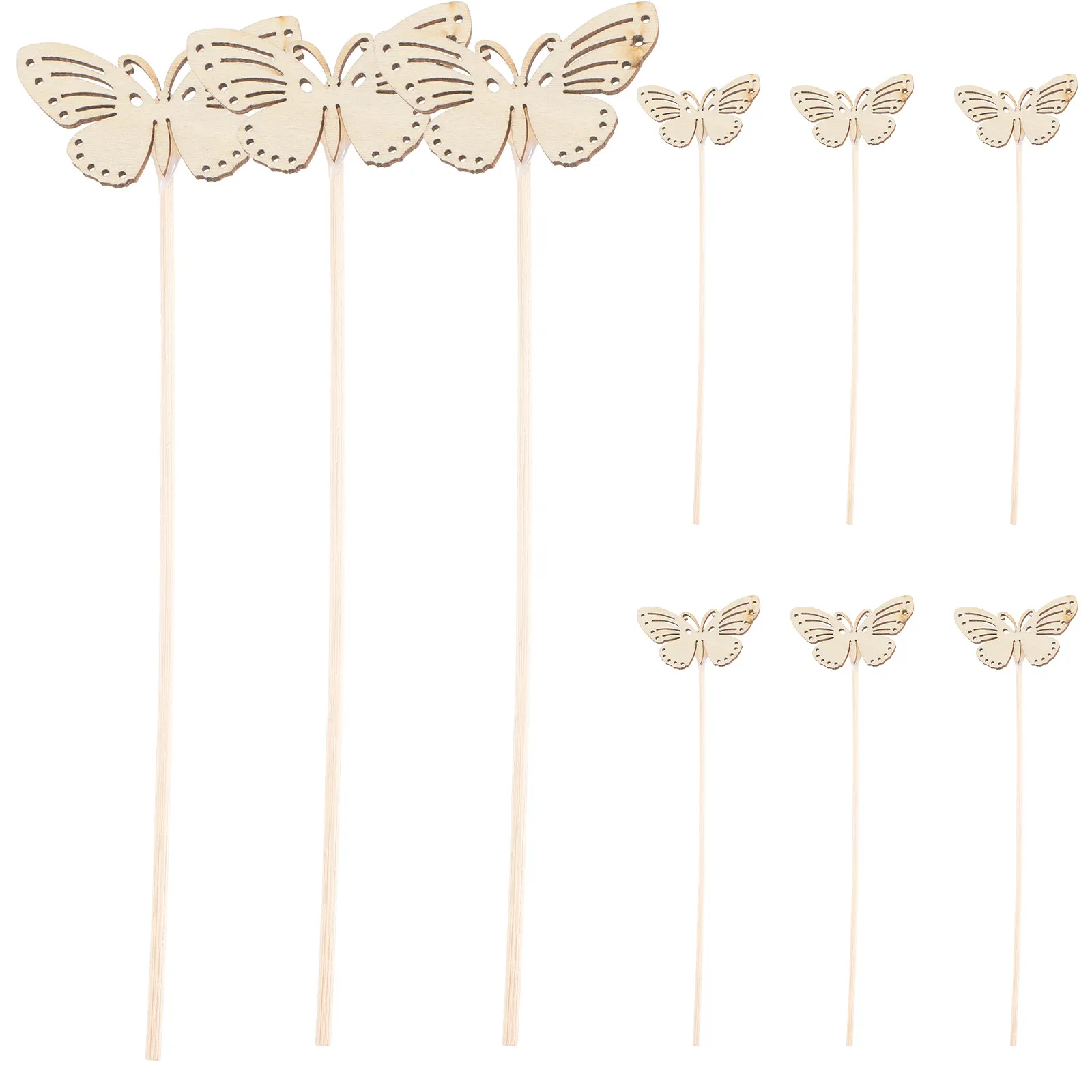10Pcs Butterfly Wood Diffuser Sticks Aromatherapy Reed Stick Set for Home Office Spa Bathroom Fragrance Diffuser Sticks