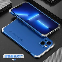 For iPhone 13 14 15 16 Pro Max Case Shockproof Metal Armor Case Aluminum Frame Matte PC Cover Funda For iPhone 14 Plus 15 Case