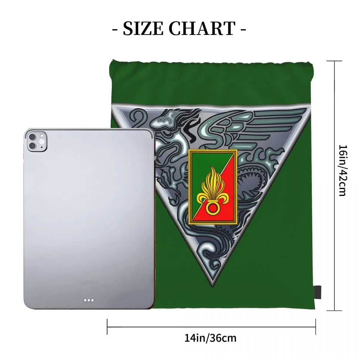 2nd Foreign Parachute Regiment - French Foreign Legion Backpacks Drawstring Bags Drawstring Bundle Pocket Sports Bag Book Bags