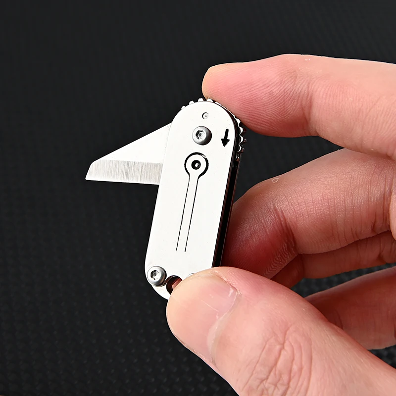 Stainless Steel Mini Knife Portable Pocket Knife Sharp Blade Gear Small Knife Keychain Pendant Unpacking Express Box Hand Tools