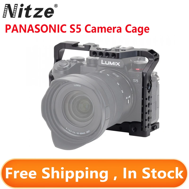 

NITZE CAMERA CAGE FOR PANASONIC LUMIX S5 - TP-LS5 Aluminum Alloy Video Camera Cage