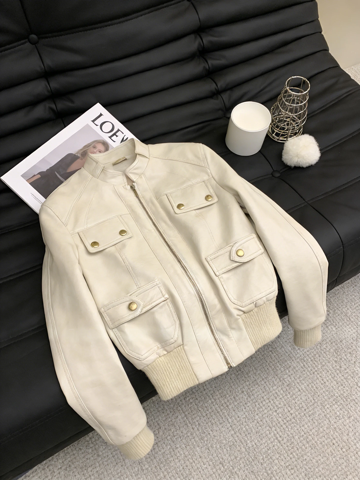 

Ретро-куртка из искусственной кожи цвета хаки в американском стиле с воротником-стойкой, женская, весна 2026, новая, крутая мотоциклетная куртка, верхняя одежда для поездок на работу, стильная.