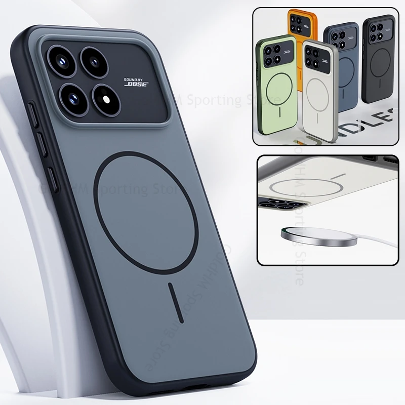 

Skin Feel For Magsafe Case For Redmi K90 Pro Max Wireless Charging Magsafing Magnetic Shockproof Cover Redmi K90 Pro Max Fundas