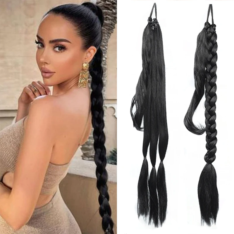 

Парик, хвост, наращивание волос женского обертывания, хвост, синтетический накладной хвост, боксерский хвост