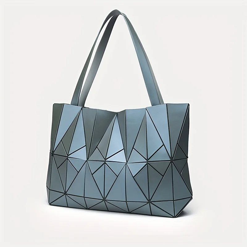 Borse da donna alla moda Borse a tracolla geometriche Borsa tote semplice da donna Borsa per la spesa a spalla di grande capacità femminile
