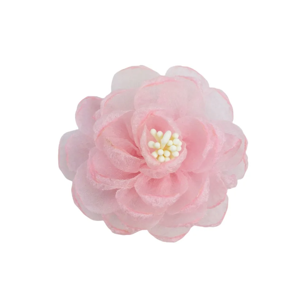 

300/200 шт., оптовая продажа, 7 см, пряжа «Звездное небо», платый край, цветок с цветочным сердечником, 10 см, тарелка из органзы, цветок, имитация розы