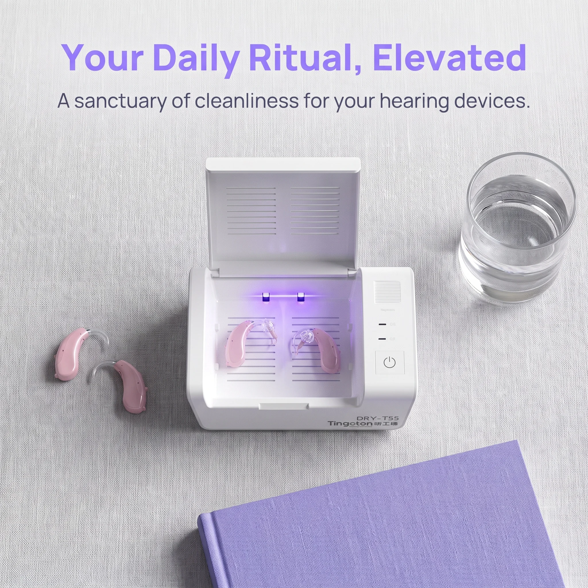 2026Electronic USB Hearing Aid Dryer 2/8 Hour Timer Drying Case Box Electronic Dehumidifier Drybox Hearing Aid Care Accessory view 3