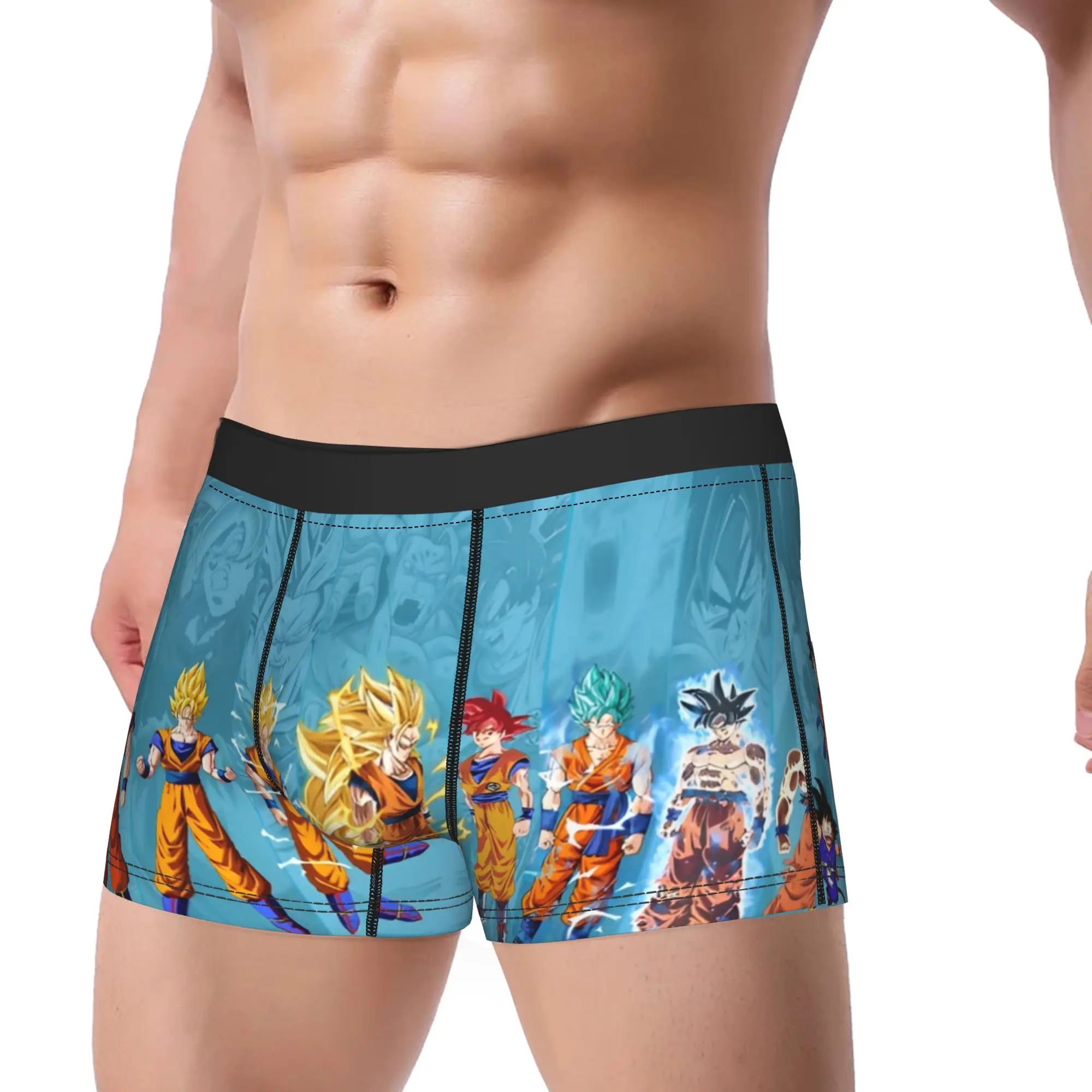 

Dragon Ball Z Characters Man Underwear Boxer Briefs Shorts Panties Hot Soft Underpants for Homme Plus Size