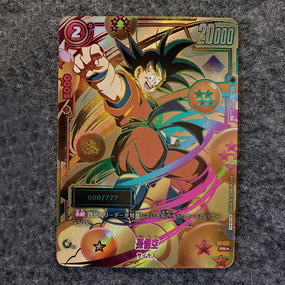 2024 DBS FSN WORLD ULTIMATE BATTLE-WINNER Tarjeta Dragon Ball Son Goku Tarjeta de colección Color refractivo Arco Iris Flash Regalos para niños