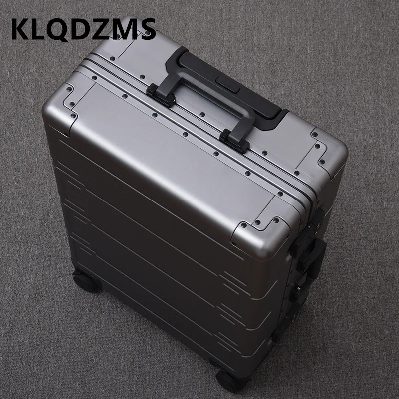 Imagem -02 - Klqdzms Novo 20 24 26 28 Alumínio-liga de Magnésio Mala Rolo da Sala de Motor Mudo Grande Capacidade Bagagem Unisex Senha Bolsa