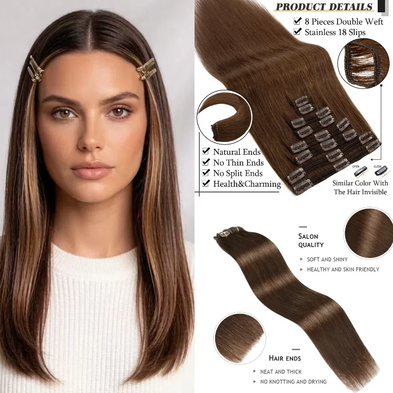 100-capelli-umani-7-pezzi-di-extension-a-clip-22-pollici-ondulazione-naturale-4-p18-613-facile-da-indossare-aggiunge-lunghezza-e-volume-uso-quotidiano-vendita-all'ingrosso