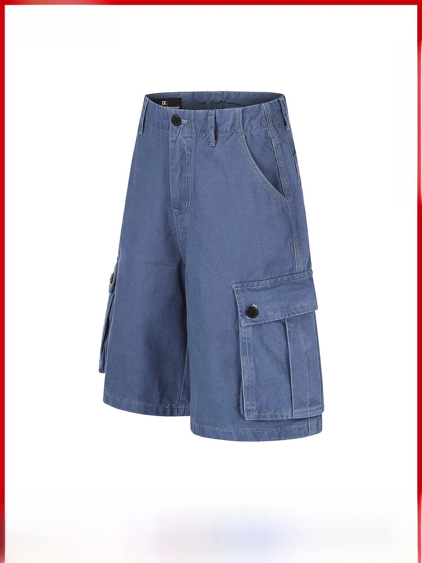 GPstudio American Retro Cotton Work Shorts Men's Loose Wide Leg Five Pocket Casual Summer Shorts Fashionable Basic Color
