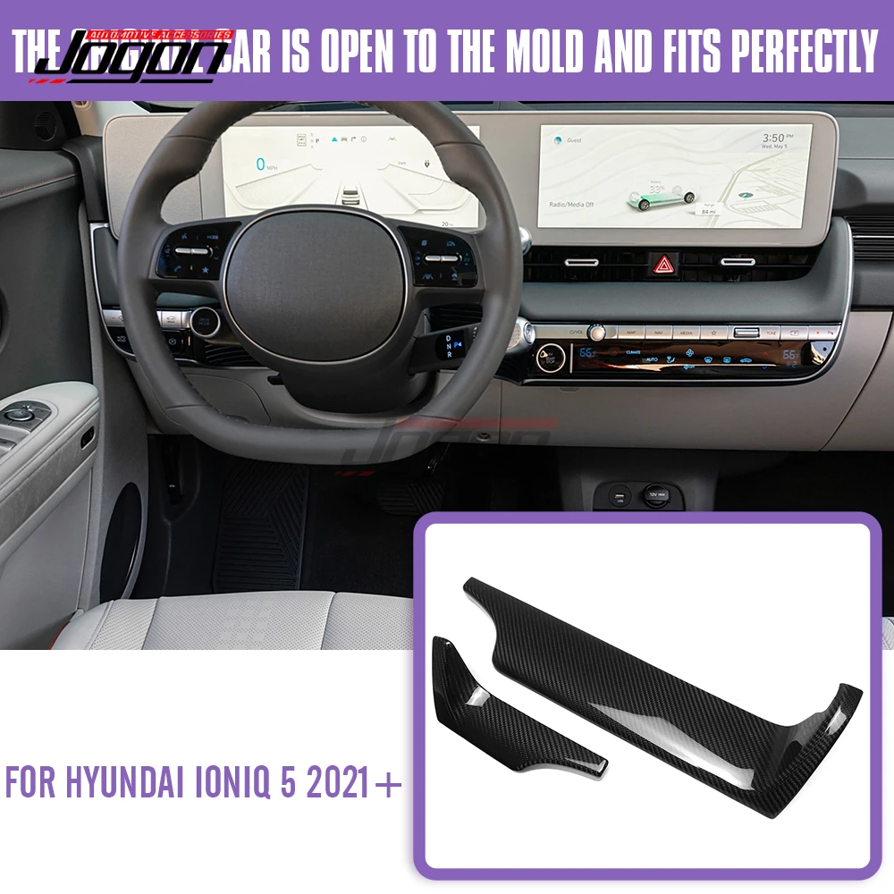 Carbon Fiber Car Dashboard Frame Cover Trim For Hyundai Ioniq 5N NE  SEL 2022-2025 Car Accessories