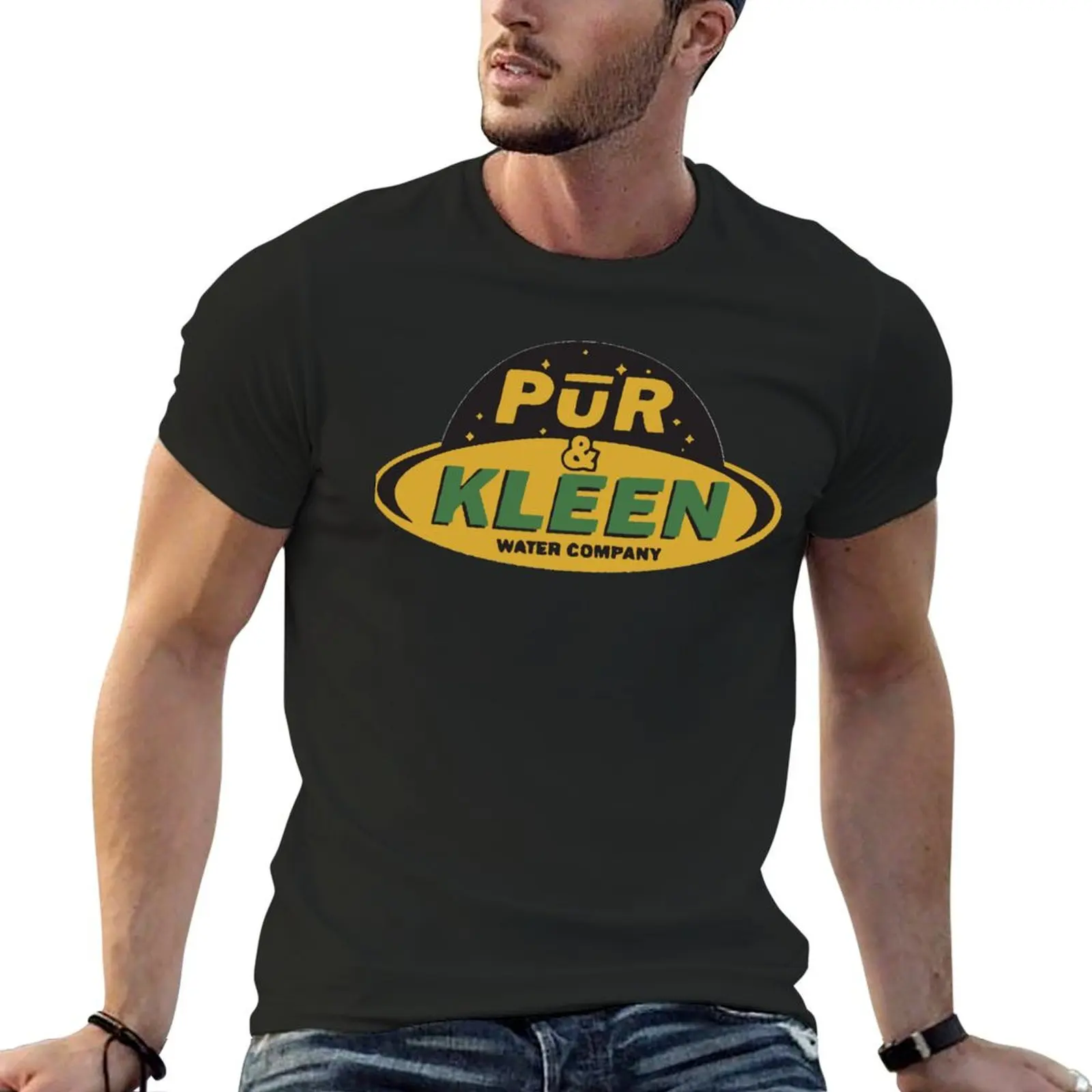 water company pur kleen T-Shirt blacks plus size tops anime t shirts black t shirts for men