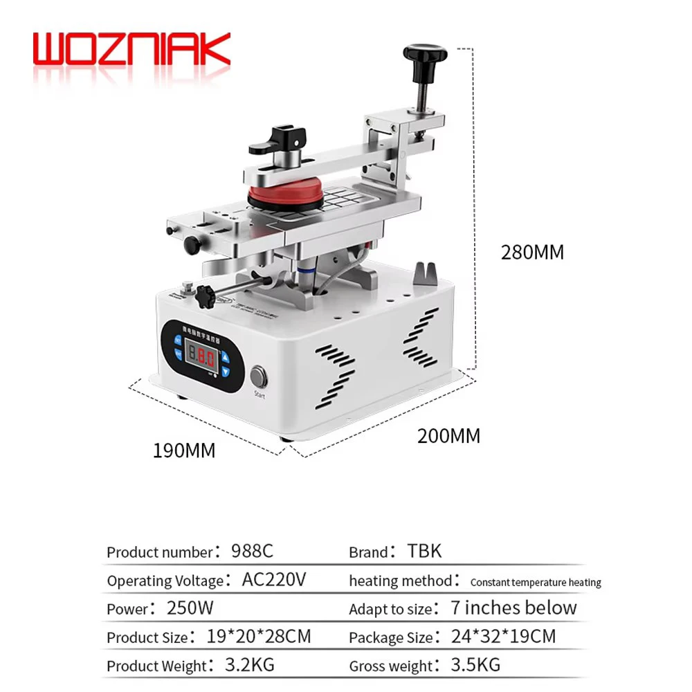 屏風　本式　C TBK 988C LCD Separator for Mobile Phone Curved Screen Repair with