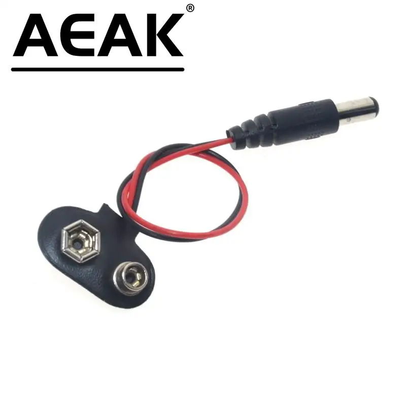 AEAK 90 DC 9V Battery button power plug for Arduino Mega 2560 1280 UNO R3 132 9V battery buckle