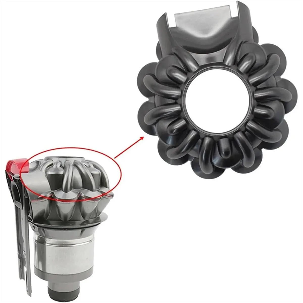 

Циклонный чехол для пылесоса V7 V8, циклонный чехол, верхняя крышка с звукоизоляционной пеной Cyclone