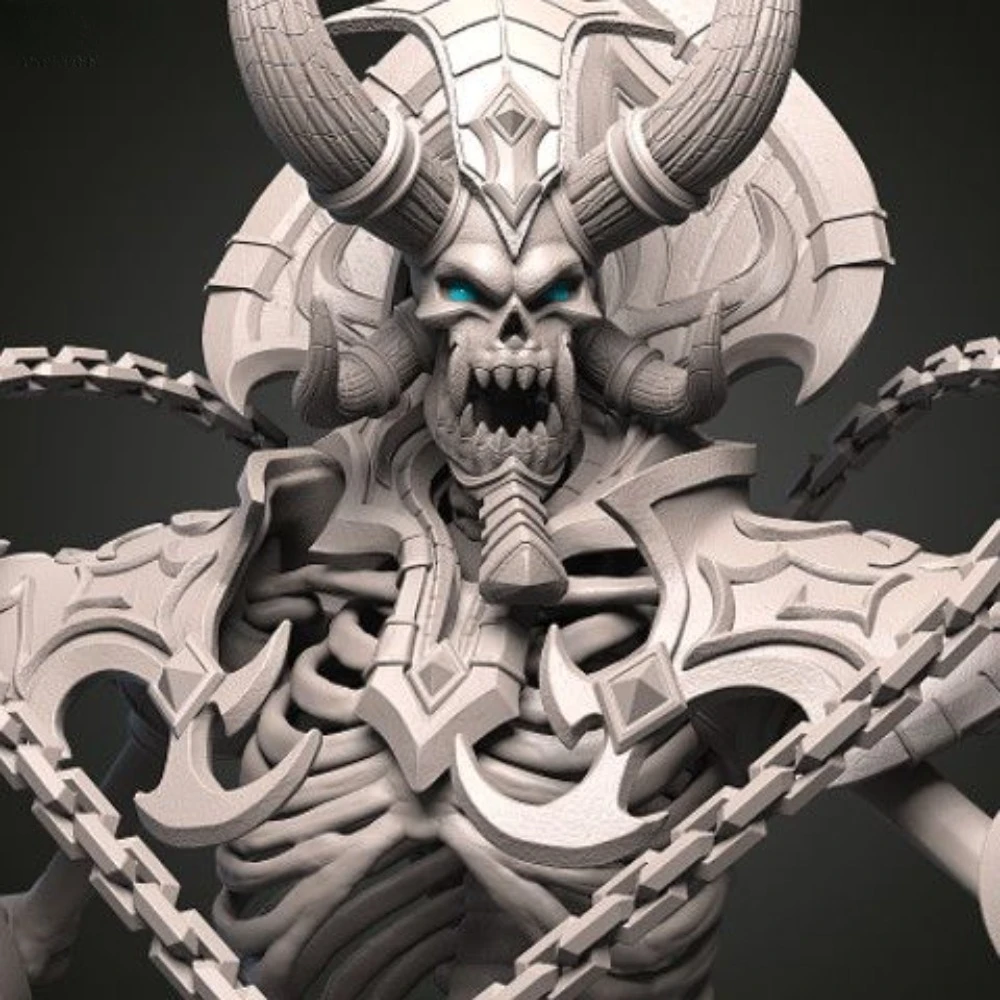 Kel'Thuzad-modelo blanco de resina, impresión 3D, piezas de modelo de alta precisión, bricolaje, colorear, autoensamblaje, figuritas en blanco, artesanía de decoración