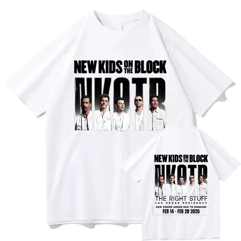 The Right Stuff Las Vegas Graphic T Shirts Cotton NEW KIDS ON THE BLOCK NKOTB T-shirts Short Sleeve Harajuku T-shirts Streetwear