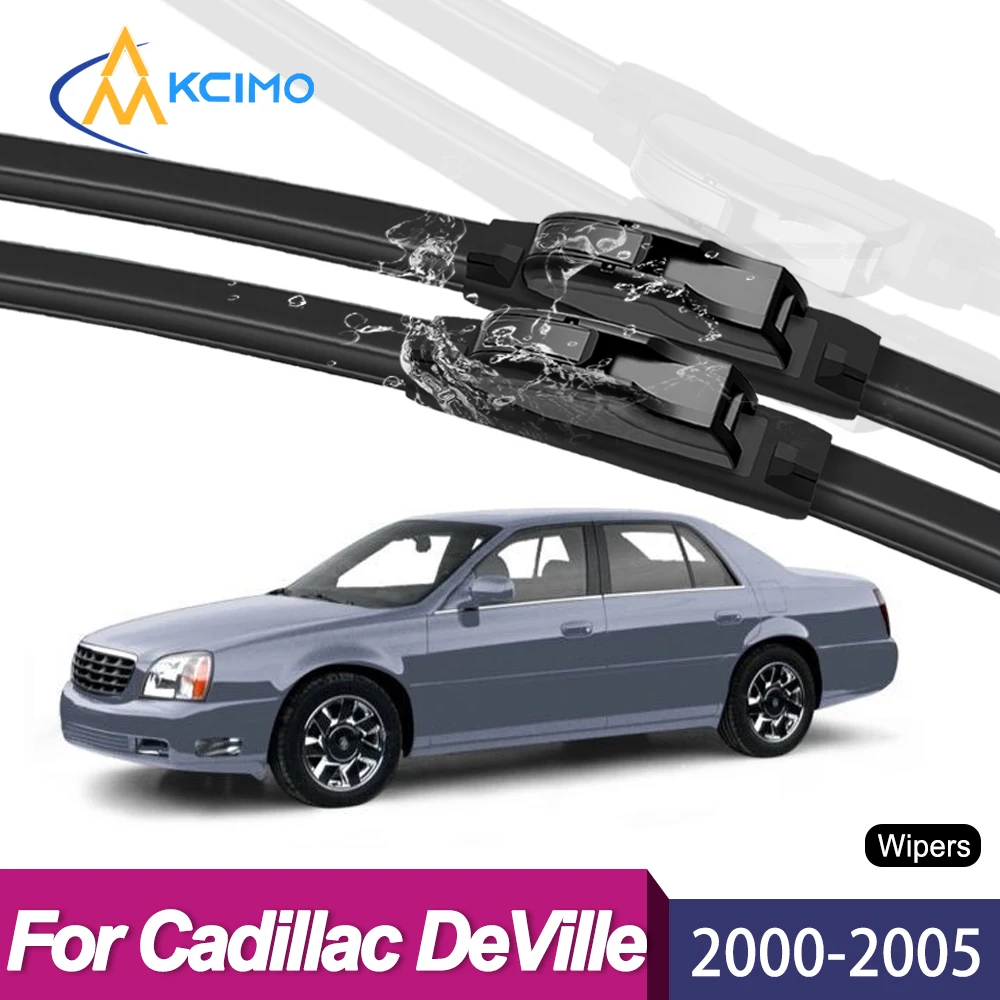 

2Pcs Silent Smooth Rubber Wiper Set For Cadillac DeVille 2000-2005 Perfect Replacement Wiper Kit
