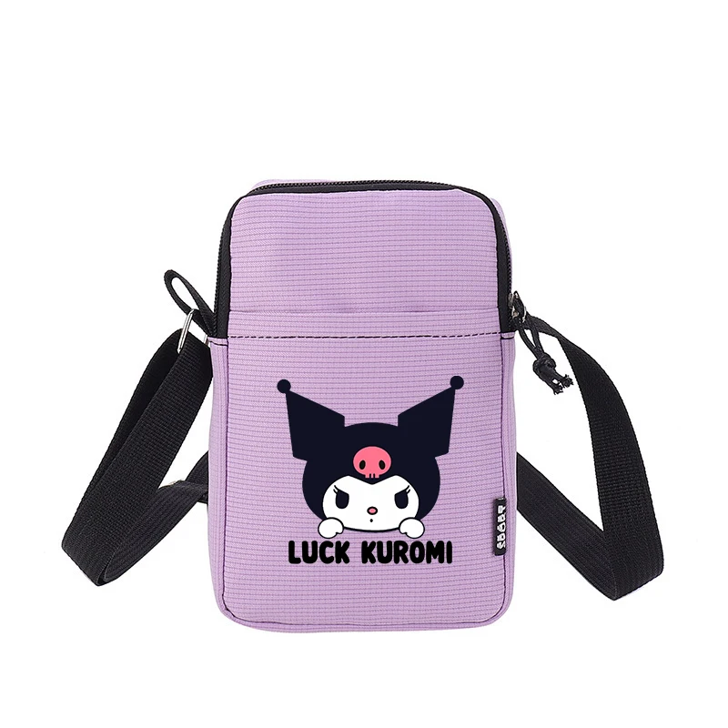 Torby dziecięce dla kobiet Hello Kitty Kuromi torba na ramię dla dziewczynek Mini telefon Messenger torby na ramię Crossbody małe torby kwadratowe