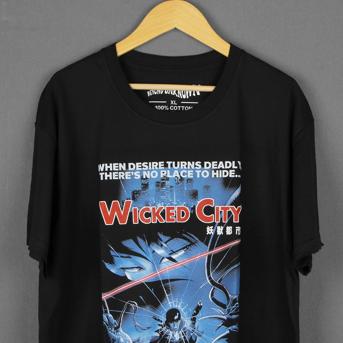 Wicked City T-Shirt  Anime Movie Yoshiaki Kawajiri Ninja Scroll Demon City Shinjuku Men Summer Cotton Tee Shirt