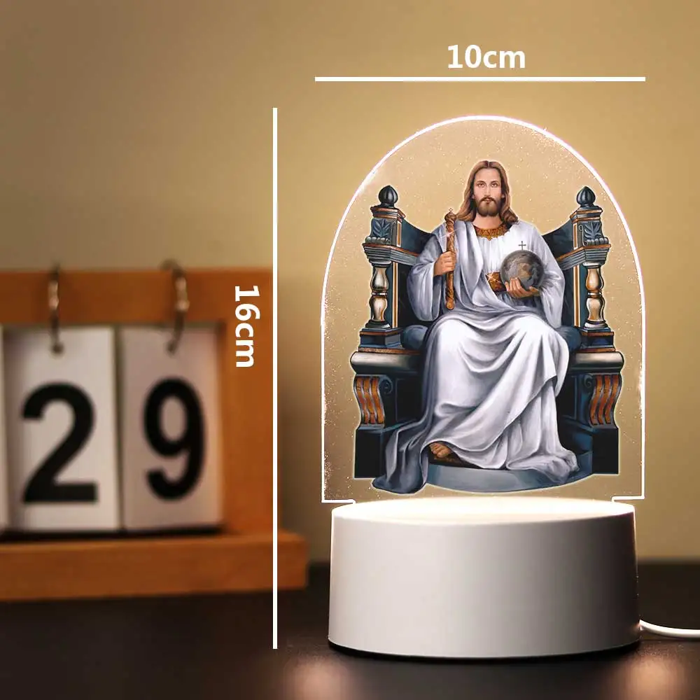 Jesus god 3d Illusion Lamp for Bedroom Decor Boys Girls Birthday Gift