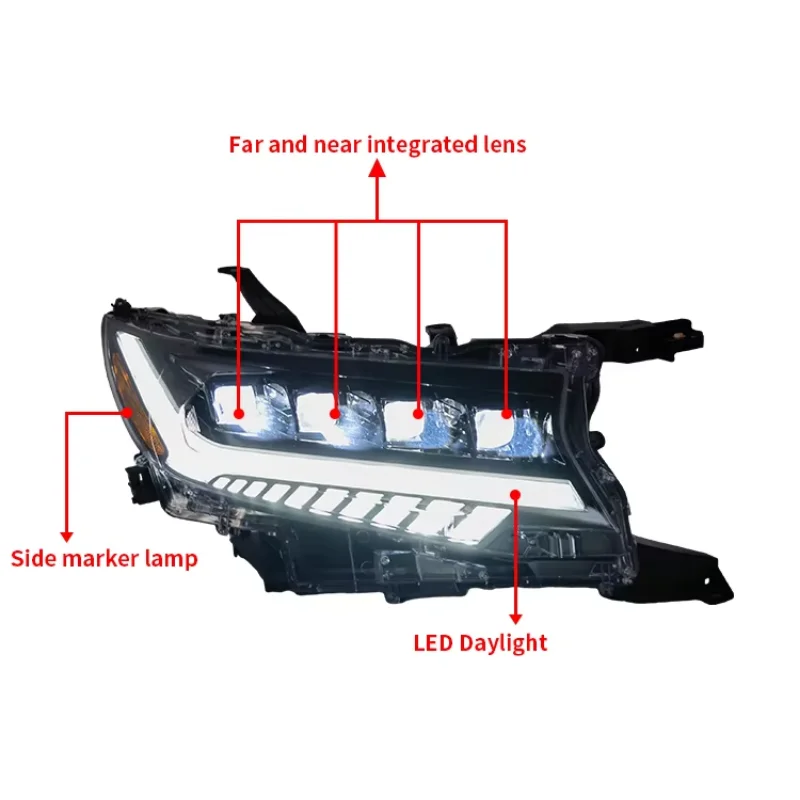 MX Neuester Scheinwerfer für Land Cruiser Prado 2018, VOLLSTÄNDIGER LED-SCHEINWERFER
