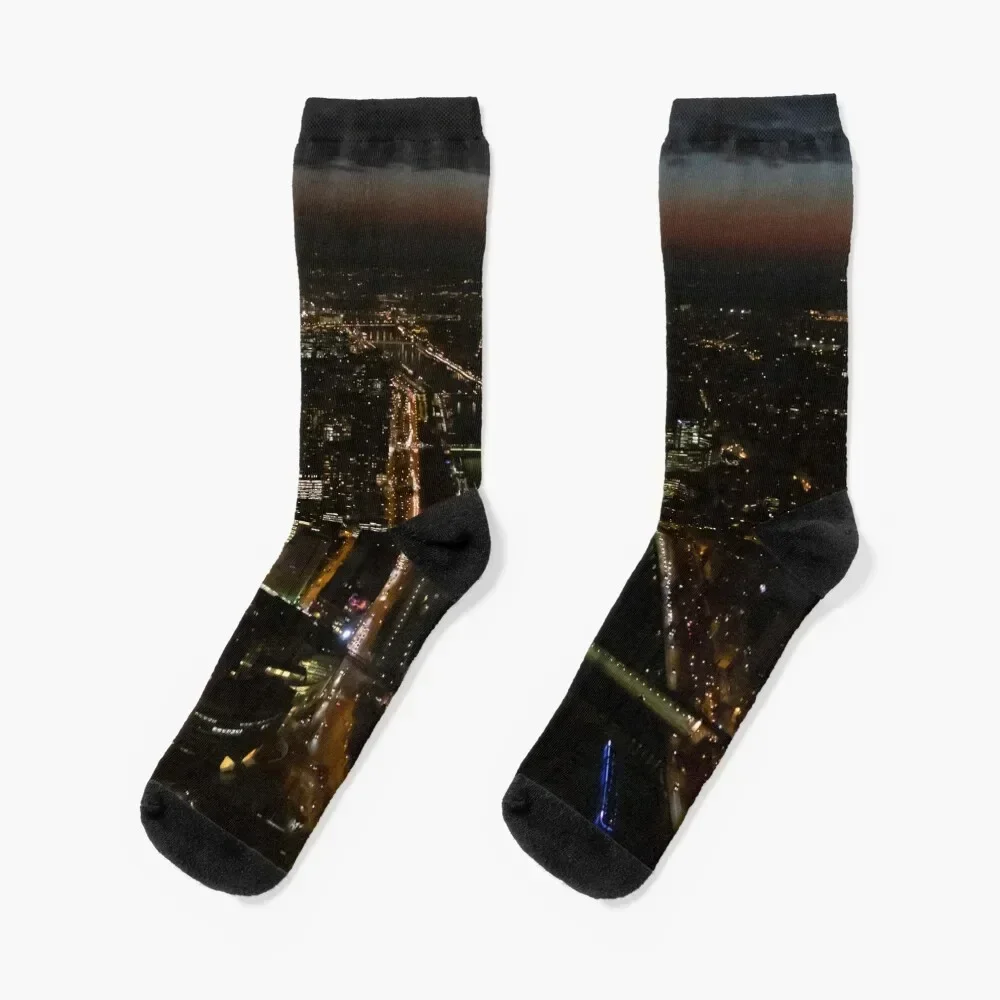 Paris Seine River Nighttime City Lights Socks hiking basketball christmas stocking Socks Ladies Men's