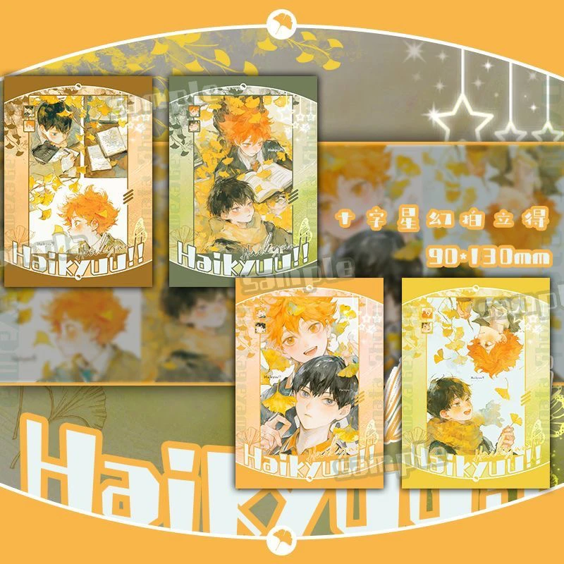 Anime-spel Haikyuu!! Shoyo Hinata Tobio Kageyama Cosplay Mascotte Kawaii Instant Camera Ornament Fans Kaart Kerst Halloween Cadeau