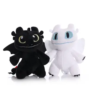 22cm Dragon Stuffed Dolls Light Fury Toothless Night Plush Toy Soft White Dragon for Kid Dropshipping AliExpress