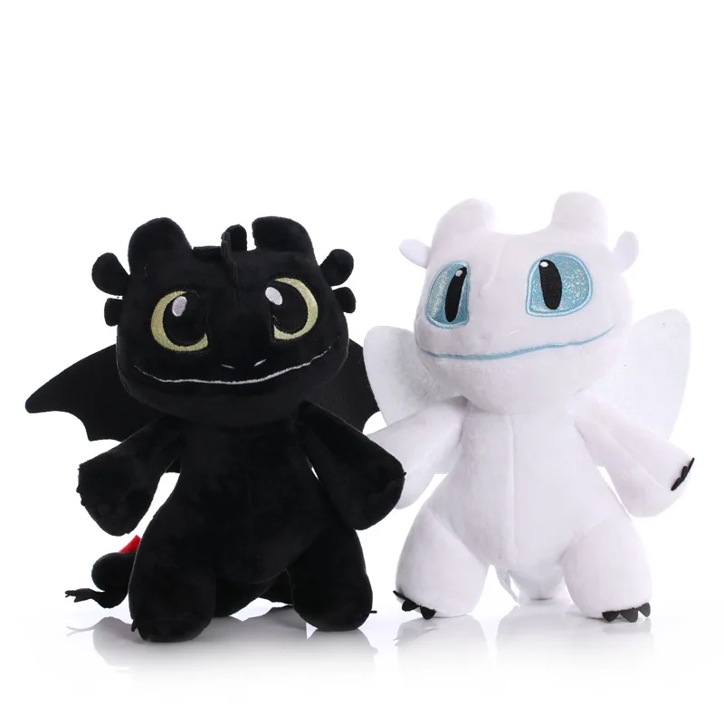 22cm Disney How To Train Your Dragon Toothless Plush Stuffed Dolls Light Fury Dragon Plushie Claw Machine Dolls Toy