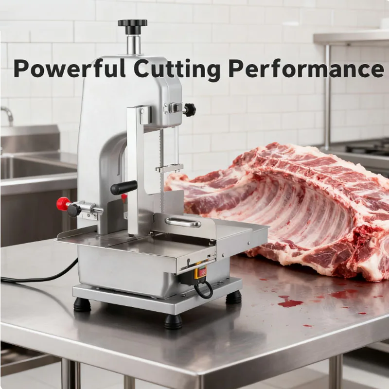 Commercial Electric Bone Cutting Machine 1100W Stainless Steel Vertical Bone Sawing Machine