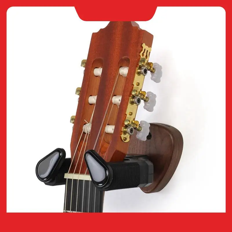 Wall Mount Guitar Hanger Holder Walnut Hook Ukulele Electric Guitar Bass Universal Bracket Adjustable Display Stand
