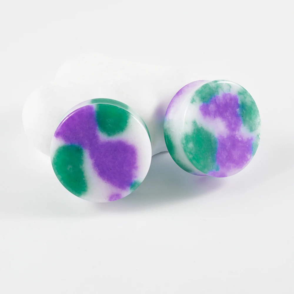 1PC Solid Stone Ear Plugs Gauges Earrings Women Men Flesh Tunnel Piercing Expander Ear Stretcher Jewelry 6mm-30mm
