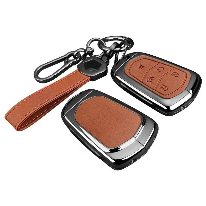 Premium Zinc Alloy Key Cover Case for Cadillac CT5/XT5/XT4/CT6/XT6/XTS (2025) - Protective Key Fob Shell Keychain