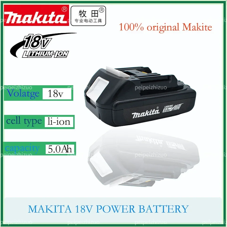 

Makita Rechargeable 18V 5.0Ah Li-Ion Battery For Makita BL1830 BL1815 BL1860 BL1840 194205-3 Replacement Power Tools Battery