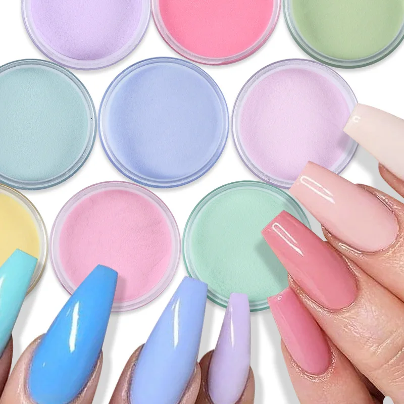 

15g Nude Acrylic Powder Light Color Nail Polymer Tip Extension Crystal Powders DIY Manicure Professional Nails Art Accessories