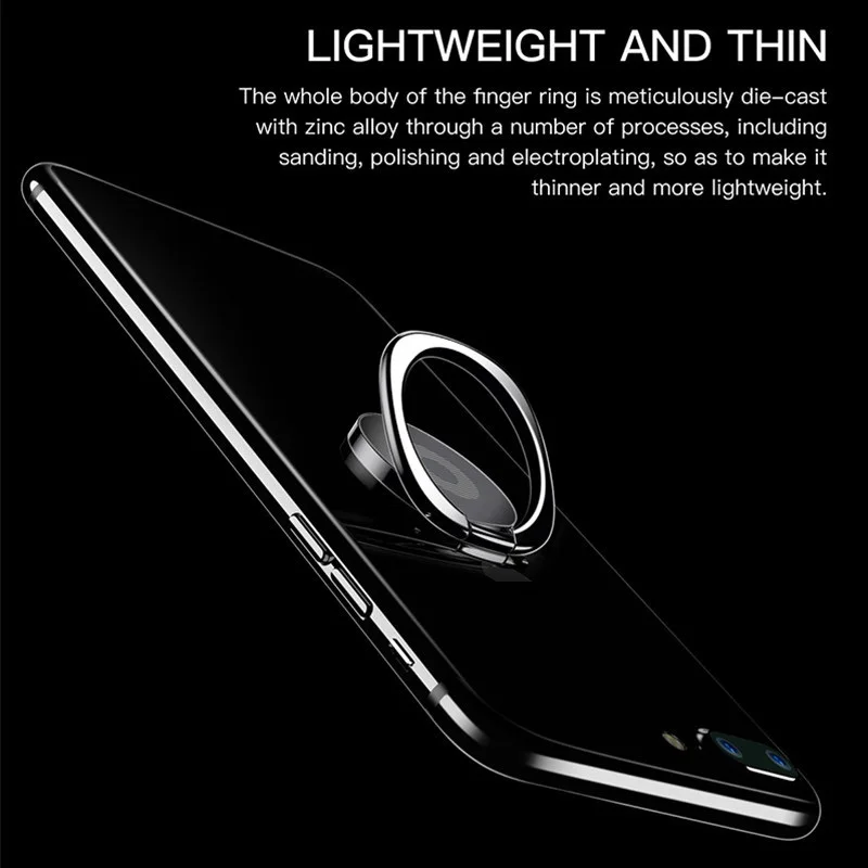 Luxury Spin Finger Ring Rotatable Phone Holder 360 Degree Rotatable Magnet Metal Smartphone Socket For Magnetic Car Mount Stand