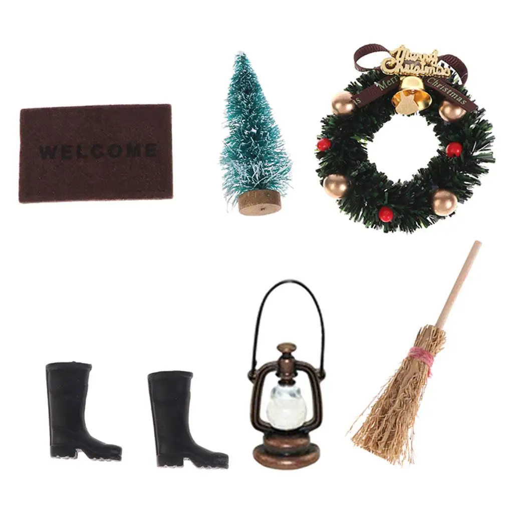 

1/12 Dollhouse Christmas Scenes Christmas Fairy Garden Miniature New Year Gifts