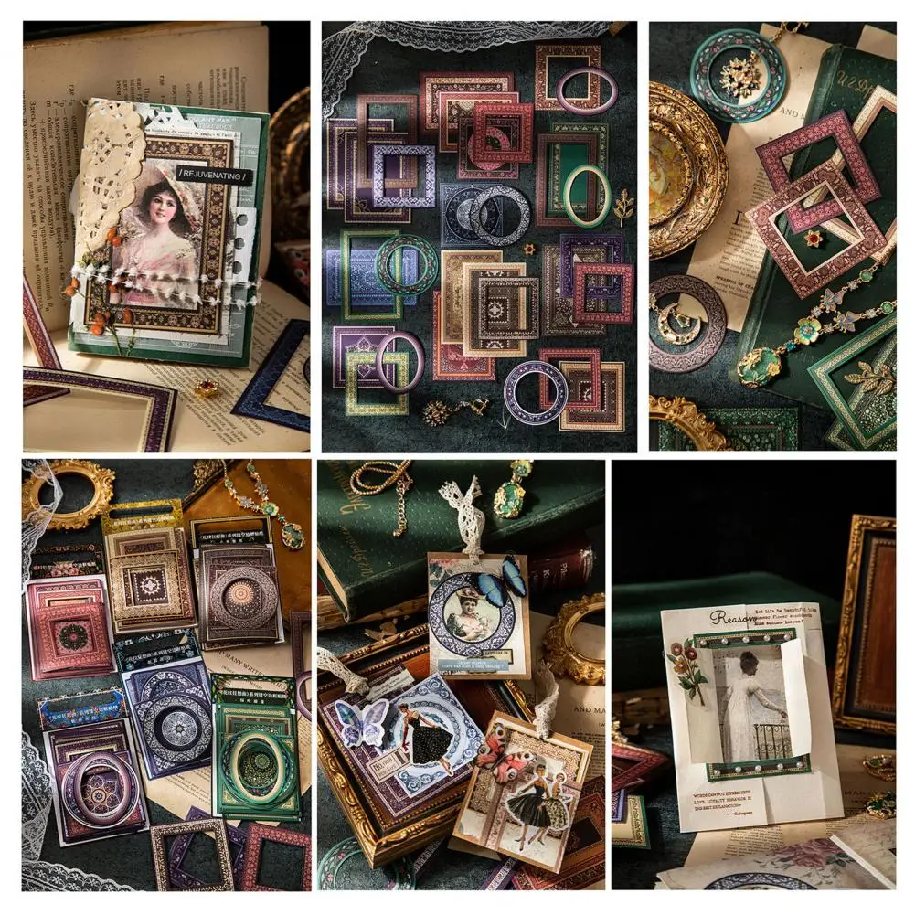 1แพ็คนวัตกรรมบาร็อค Openwork คู่มือ Bahan dekorasi ที่ถอดออกได้สติกเกอร์ที่อุดมไปด้วยรูปแบบอุปกรณ์งานฝีมือ