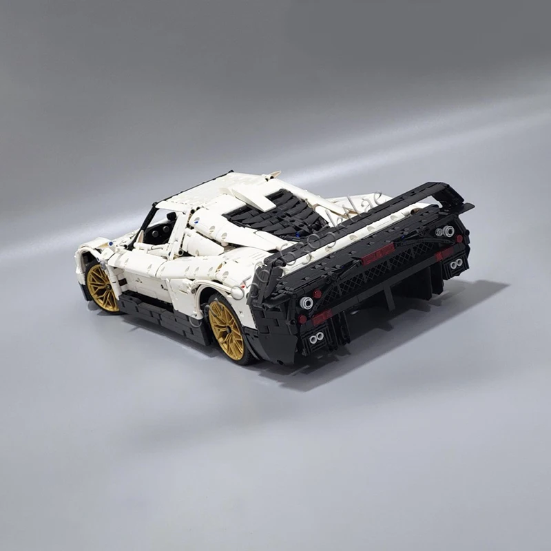 3979 أجزاء MOC التكنولوجيا سباق الأبيض السوبر نموذج بنة سرعة الطوب سيارة لعب الأطفال هدايا عيد الميلاد شعبية