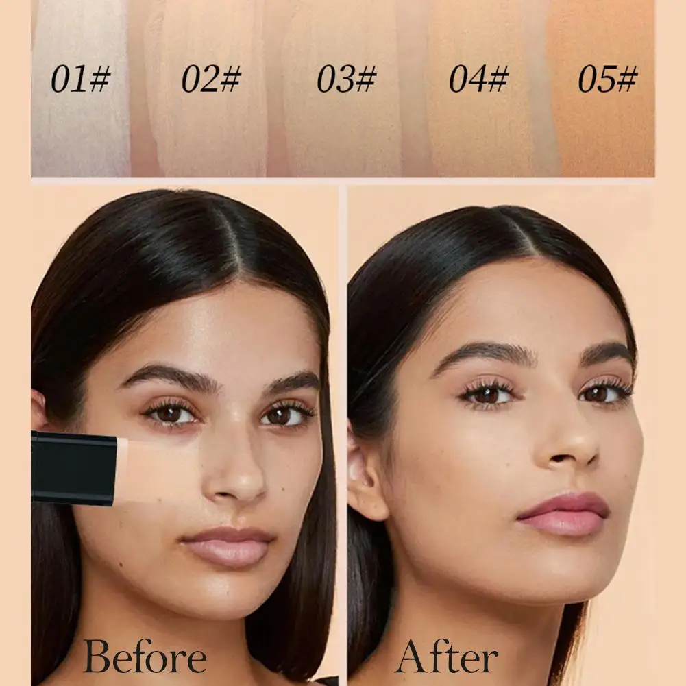 Two In One Concealer Foundation Stick Facial Matte Waterproof Bronzer Contouring Face Coverage Moisturizing Makeup Cream