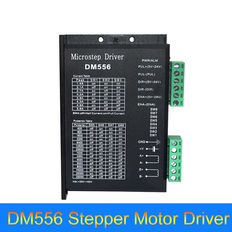 

DM556 Digital Stepper Motor Driver 2 Phase 20-50v Dc 5.6a For 57 60 86 Stepper Motor Nema17 Nema23 Stepper Motor Controller