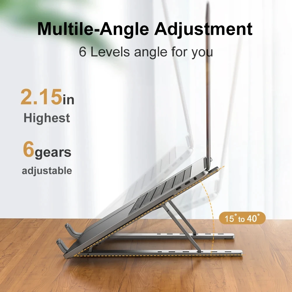 Portable Laptop Stand Aluminum Notebook Support Computer Bracket Macbook Air Pro Holder Accessories Foldable Lap Top Base For Pc